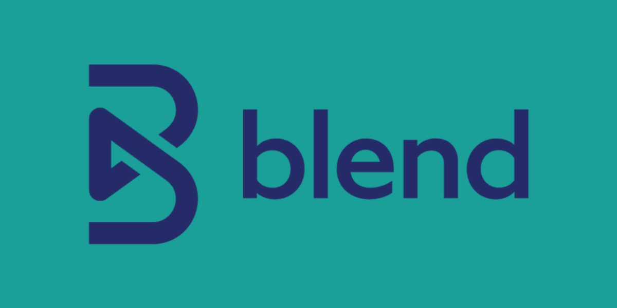 Blend mortgage technology logo, representing digital loan applications and streamlined borrower experience.